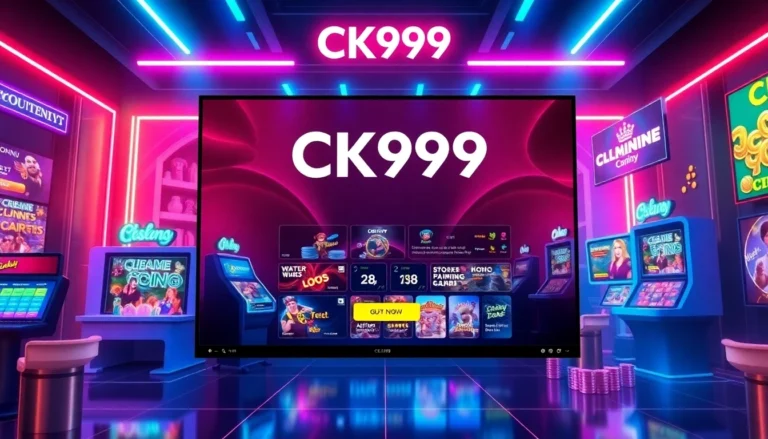 CK999 online casino platform showcasing a vibrant gaming interface with colorful slots and betting options, engaging users in a secure environment.