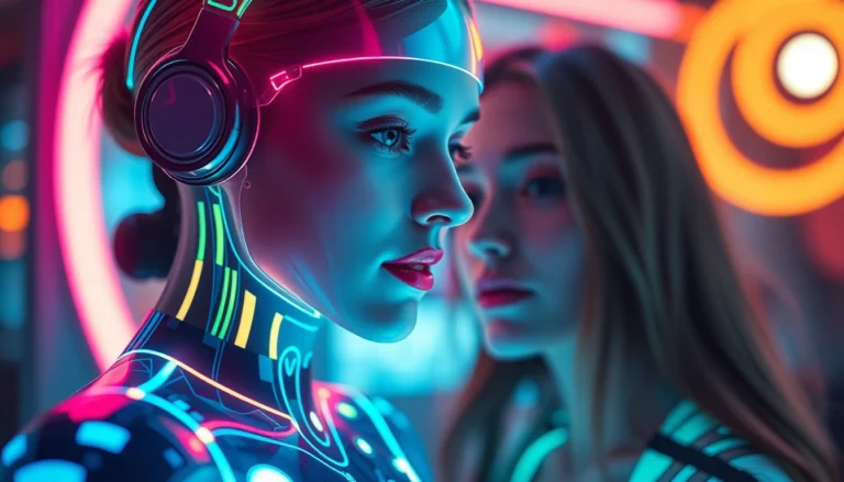 AI girlfriend engaging in a realistic, unfiltered NSFW chat on a smartphone screen, emphasizing emotional connection and technology.