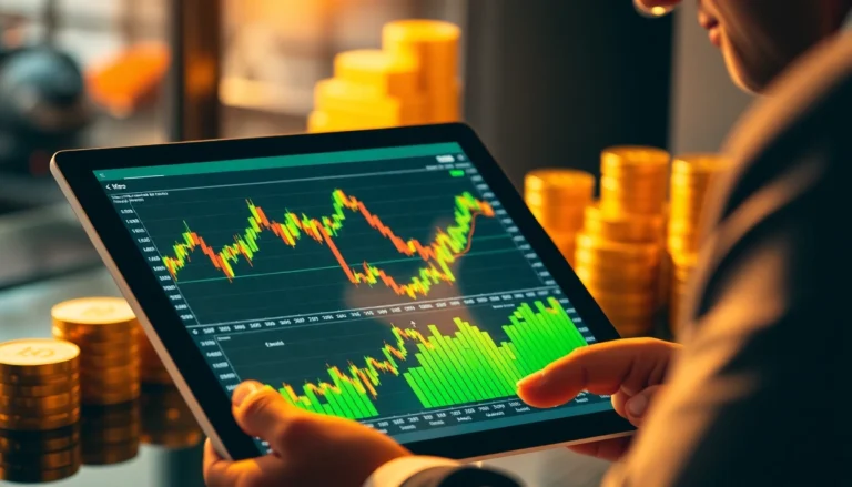 Investment Guides UK Financial expert studying stock charts and gold prices for smart investing