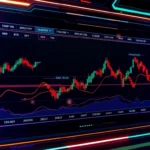 Aicoin trading platform interface with real-time market data and analytics on a sleek digital screen