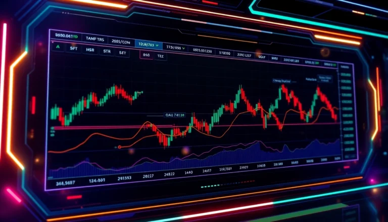Aicoin trading platform interface with real-time market data and analytics on a sleek digital screen